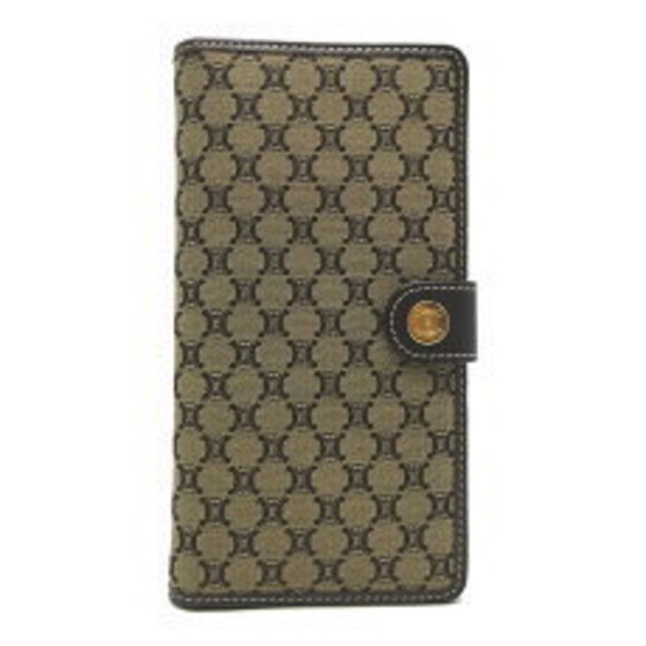 Celine Magadam Zipper Wallet Long Canvas Brown - Picture 1 of 8